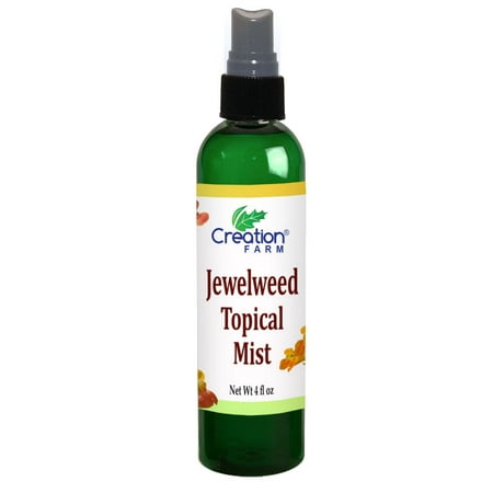 Jewelweed Topical Mist 4 oz- Poison Ivy & Poison Oak Itch, Bites, Swimmer's Rash, Niebla De Topicos Creation Farm