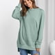 thumbnail image 2 of Sudadera con capucha de color puro, manga larga, cuello redondo, sudadera con capucha de moda para mujer, 2 of 8