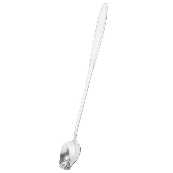 Uxcell 7" Stainless Steel Coffee Spoons Rose Flower Shape Spoons Tea Spoon, Silver
