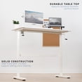 thumbnail image 4 of VIVO White Manual Crank Stand Up Height Adjustable Workstation with Table Top, 4 of 8