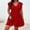 *Wine, variant on ClodeEU Women's V Neck Ruffle Short Sleeve Mini Dress, Casual Flowy A Line Beach Sundress Army Green,Women's Plus L