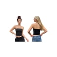 thumbnail image 2 of Argulvti Women's Studded Tube Tops Summer Strapless Solid Color Bandeau Tops Slim Fit Shirts, 2 of 10