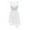 White, variant on DPOIS Women's Shiny Sequins Lyrical Dance Dress Modern Contemporary Skirted Leotard Blue Large