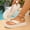 Beige, variant on Women's Crisscross Strap Flip Flops Thick Sole Non-Slip Comfortable Beach Sandals Summer Black 7.5