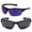 Black/Blue, variant on 2 Pair of "The Skillful" Semi Rimless Sport Wrap Bifocal Sunglasses