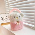 thumbnail image 1 of 1pc, Sanrio Hello Kitty My Melody Cinnamoroll Kulomi Plush Backpack, Cartoon Cosmetic Bag With Round Pearl, Gift For Ladies, Authorized, 1 of 4
