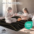 thumbnail image 4 of ODIKA 3'x5' Machine Washable Non-Slip Area Rug, Midnight Celestial Constellation Pathway Elegant Flowing Design High Traffic Rug, Black, 659233, 4 of 5