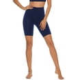 thumbnail image 3 of Stelle Women’s 8” High Waisted Yoga Shorts with Two Side Pockets, 3 of 5
