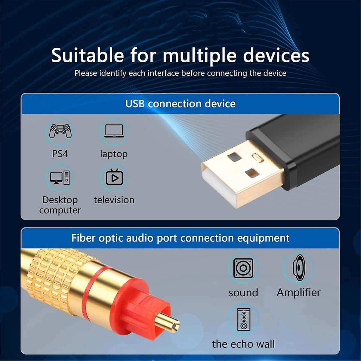 Adaptateur HDMI ARC, TOSLINK SPDIF/Coaxial numérique optique et 3,5 mm