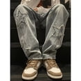 thumbnail image 6 of Boys Girls Jeans with Big Pockets Elastic Waist Wide Leg Loost Fit Casual Denim Pants 6-16 Years, 6 of 6