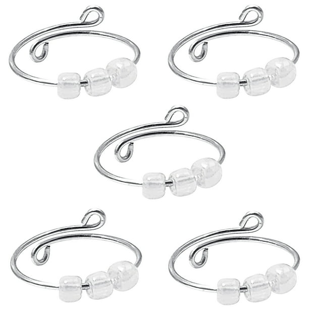 Anillos para mujer, regalos para mujer, espiral, cuentas giratorias, cuentas para la ansiedad, ideal para anillos de cuentas femeninos.