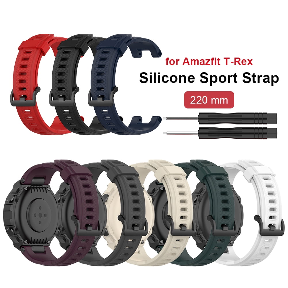 Replacement Silicone Band Strap with Tools for Amazfit T-Rex Smartwatch 