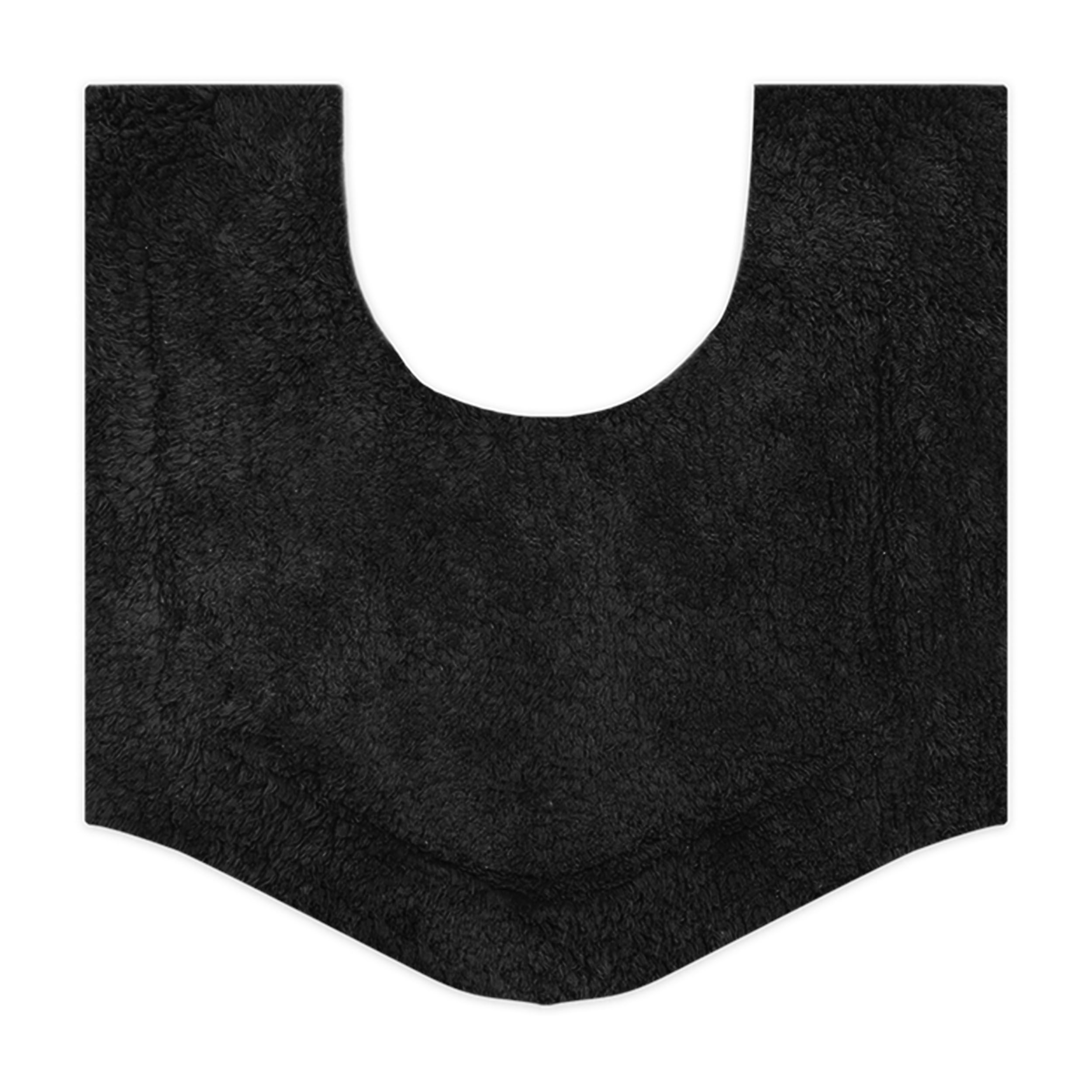HOME WEAVERS Waterford Collection Cotton Contour Rug, 20" x 20", Black