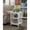 White, variant on HomeStock Farmhouse Fresh End Table, Driftwood/White Finish, 15.75"L x 15.75"W x 23.75"H, Functional 3-Tier Shelving for Any Room