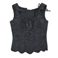 thumbnail image 5 of Fjofpr 50% off Clear! Black Corset Tops for Women Lace Up Fashion Women Style Printing Backless Ribbon Waist Camisole Shapewear Tops, 5 of 9