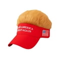 thumbnail image 3 of Gorro de hombre con visera para el pelo con divertidos bordados decorativos de pelo falso, gorra de béisbol, gorra para actividades al aire libre, 3 of 7