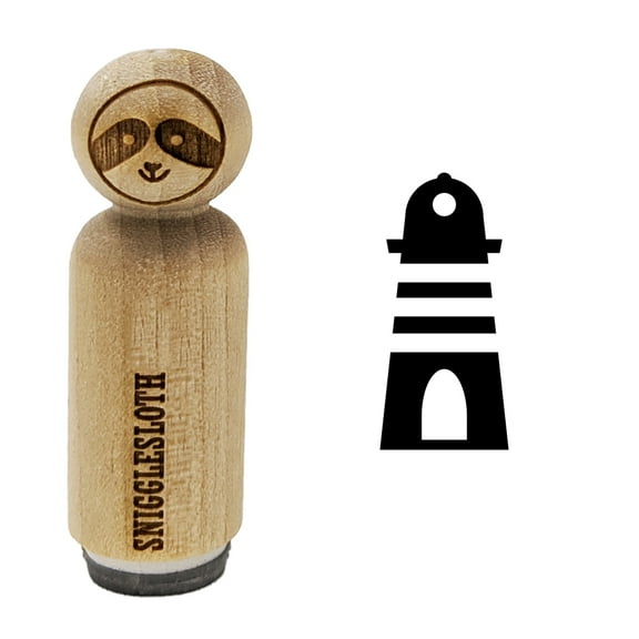 Lighthouse Striped Rubber Stamp for Scrapbooking Crafting Stamping - Mini 1/2 Inch