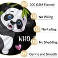 thumbnail image 4 of Custom Panda Throw Blanket - Soft, Fuzzy & Warm - 60x80 Inches Flannel Blankets for Bed, Couch - Black Cute Throws Gift for Women, 4 of 6