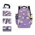 thumbnail image 2 of Mosiso 15.6 16 inch Laptop Backpack for Women Business College School Travel Casual Daypack Bag with Luggage Strap & USB Charging Port, Purple Camellia, 2 of 6