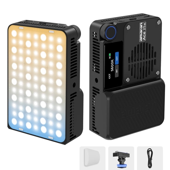 Lámpara LED Amaran Ace de bolsillo, 25 unidades, bicolor, 32 W, 4.500 mAh, color charco