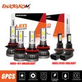 thumbnail image 1 of 6pcs 9005 H11 LED Headlight Bulbs + 9145 Fog Light Kit For Ram 1500 Classic 2019, 1 of 12