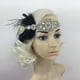 thumbnail image 1 of Diamante De Imitación Vintage Diamante Negro Diadema De Plumas 1920s Mujeres Decoración Para El Cabello Soledad Las mujeres con banda de sujeción, 1 of 8