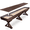 Espresso with Table Top, variant on Freetime Fun 12 FT Solid Wood Shuffleboard Table- RS4200
