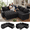 Black, variant on 79" L-shaped modular sleeper sectional, Gray Chenille, Reversible storage chaise, USB ports, tool-free assembly
