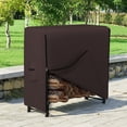 thumbnail image 5 of COVERS&ALL Outdoor Firewood Log Rack Cover - 100% Waterproof Heavy Duty 12 Oz Patio Rack, Wood Holder Cover with Zipper Closure & Air Pockets (42"H x 48"W x 24"D, Coffee), 5 of 6