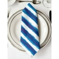 thumbnail image 2 of nqOlkjepod Blue Stripe Cloth Napkins Set of 4 Reusable Dinner Napkins, Ocean Beach Watercolor White Geometric Cocktail Napkin Washable Table Napkins for Wedding/Holiday Party/Baby Shower 20"x20", 2 of 8
