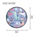 thumbnail image 5 of 36.2 Inch Round Floor Mat Cute Animals in The Snow Carpet Decor Rug for Living Room Bedroom, 5 of 6