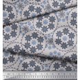 thumbnail image 3 of Soimoi Satin Silk Fabric Snowflake Artistic Printed Craft Fabric by the Yard 42 Inch Wide, 3 of 3