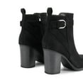 thumbnail image 3 of BURUDANI Women’s Chunky High-Heel Ankle Boots Round Toe, Fall Short Booties, 3 of 6