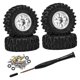 thumbnail image 4 of 4 piezas 1/30 RC Car Wheels and Tires Accessories Robusto Coche RC de alto rendimiento Plata, 4 of 9