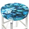 thumbnail image 3 of Balery Blue Kyanite Velvet Round Bar Chair Cushion Cover Adjustable, Protects From Scratches And Stains, Soft & Washable Ideal For Wooden And Metal Stools - 13 Inch, 3 of 7