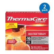 (2 pack) (2 Pack) ThermaCare Advanced Neck Pain Therapy (3 Count) Heatwraps, Up to 16 Hours Pain Relief, Neck, Wrist, Shoulder Use, Temporary Relief of Muscular, Joint Pains