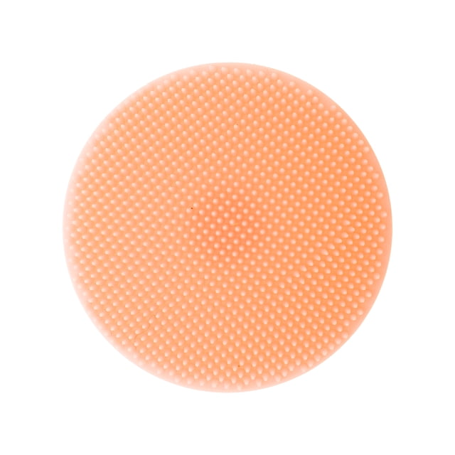 Cepillo de limpieza facial portátil de silicona redondo 1 Pc 2.44"x1.3"x0.79" Carne