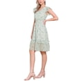 thumbnail image 4 of VESTIDO DE MUJER INSPIRE CHIC CON FLORES Y MANGAS DE VUELO EN ESCOTE EN V, CINTURA FRUNCIDA, VESTIDOS CASUALES VERDE CLARO XL, 4 of 6