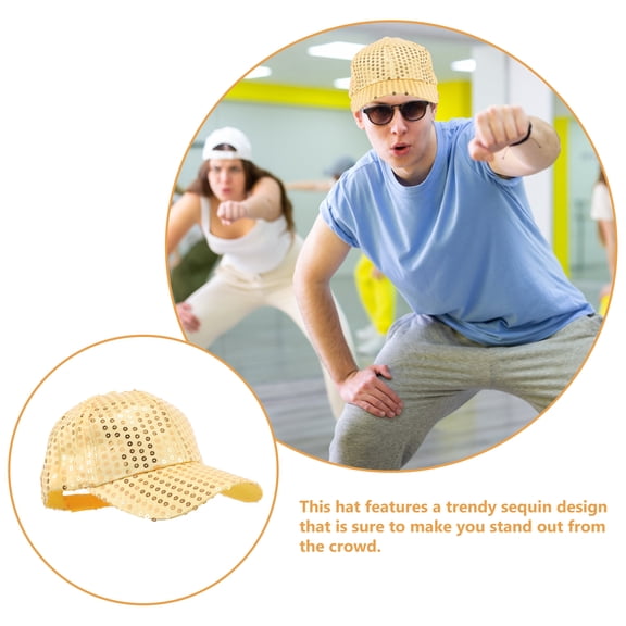 NIAIZEK Sequin Baseball Cap for Party, Performance, Dance, and Special Occasion Wear