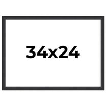 34x24 Frame Black Real Wood Picture Frame Width 1.25 Inches | Interior Frame Depth 0.5 Inches |