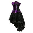 thumbnail image 3 of VEKDONE Retro Medieval Ball Puffy Skirt Set for Women Ruffled Lace Bow Tie Corset Steampunk Long Dresses S,M,L,XL,XXL,XXXL, 3 of 4