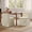 Sand-Fabric, variant on Spruce & Spring Armless Dining Chair with Casters and Washable Slipcover Set of 2, Sand in Fabric