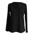 thumbnail image 4 of SNKSDGM Female T-Shirts Long Sleeve Shirts for Women Fall Dressy Casual Blouses Women's Casual Long Sleeve Crew Neck T Shirt Basic Solid Color Top for Everyday Wear Comfortable Relaxed Fit Tee L, 4 of 6