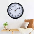 thumbnail image 3 of Fznkrag Silent Wall Clock Silent Round Wall Clock 8 Inch Battery Powered Wall Clock for Living Room Home Bedroom Kitchen Black, 3 of 9