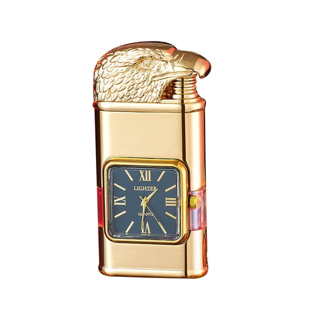 Ovzne Electroplated Direct Fire Fire Quartz Dial With Visible Window Inflatable Windproof Lighter On Clearance