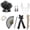 Style C, variant on 8pcs 1920s Flapper Women Costume Accessory Set, Vintage Roaring 20s Party Kit with Fringed Headband, Gloves, Earrings, Necklace, Bracelet, Fan, Pipe Holder & Stockings for Gatsby Cocktail Dress-Up