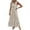 Khaki, variant on AherBiu Boho Dresses for Women Sleeveless V Neck Ruffle Summer Tank Dress Beach Flowy Tall Sundresses
