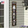 thumbnail image 4 of My Word! Trick or Treat Ghost in Sheet Halloween Porch Board Welcome Sign & Porch Leaner for Front Porch Deck Patio or Wall - Indoor Outdoor Farmhouse Rustic Vertical Home Decor 8"x46.5", 4 of 5