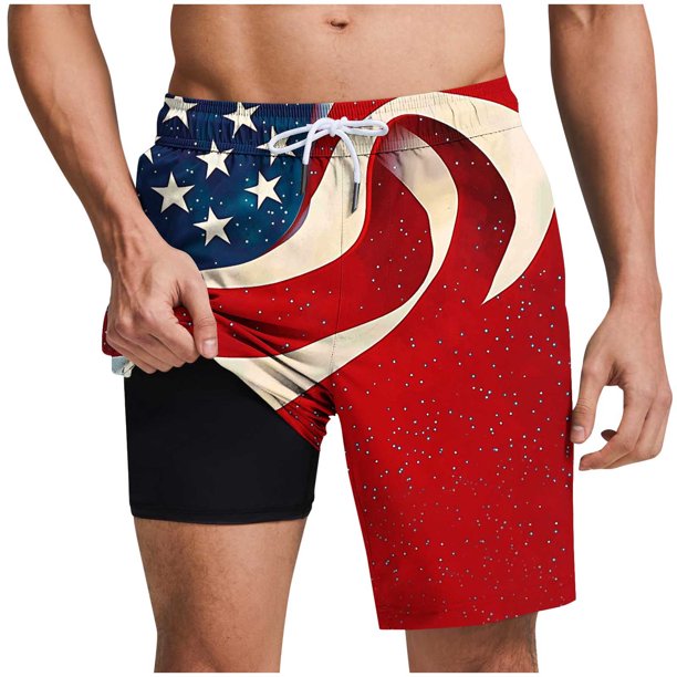 Pantalones Cortos Casuales para Hombre Imprimir con Bolsillos Pantalones de Playa de Cintura Elástica, Pantalones Cortos de Cintura Elástica para Hombre