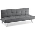 thumbnail image 2 of Serta Carson Tufted Sleeper Sofa in Charcoal Gray Fabric Upholstery, 2 of 14